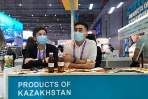 第三届上海进口展览会CIIE-2020哈萨克斯坦馆正式开馆。