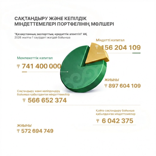 2026 жылғы 1 сәуірдегі сақтандыру міндеттемелері портфелінің мөлшері